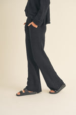 Connie Black Pants and Asymmetrical Cut Sweater Set - FINAL SALE
