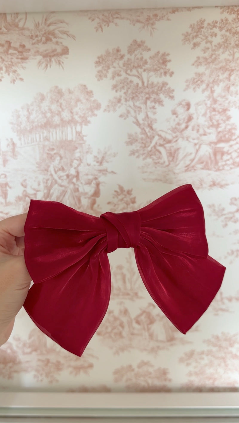 Red Hair Bow -FINAL SALE