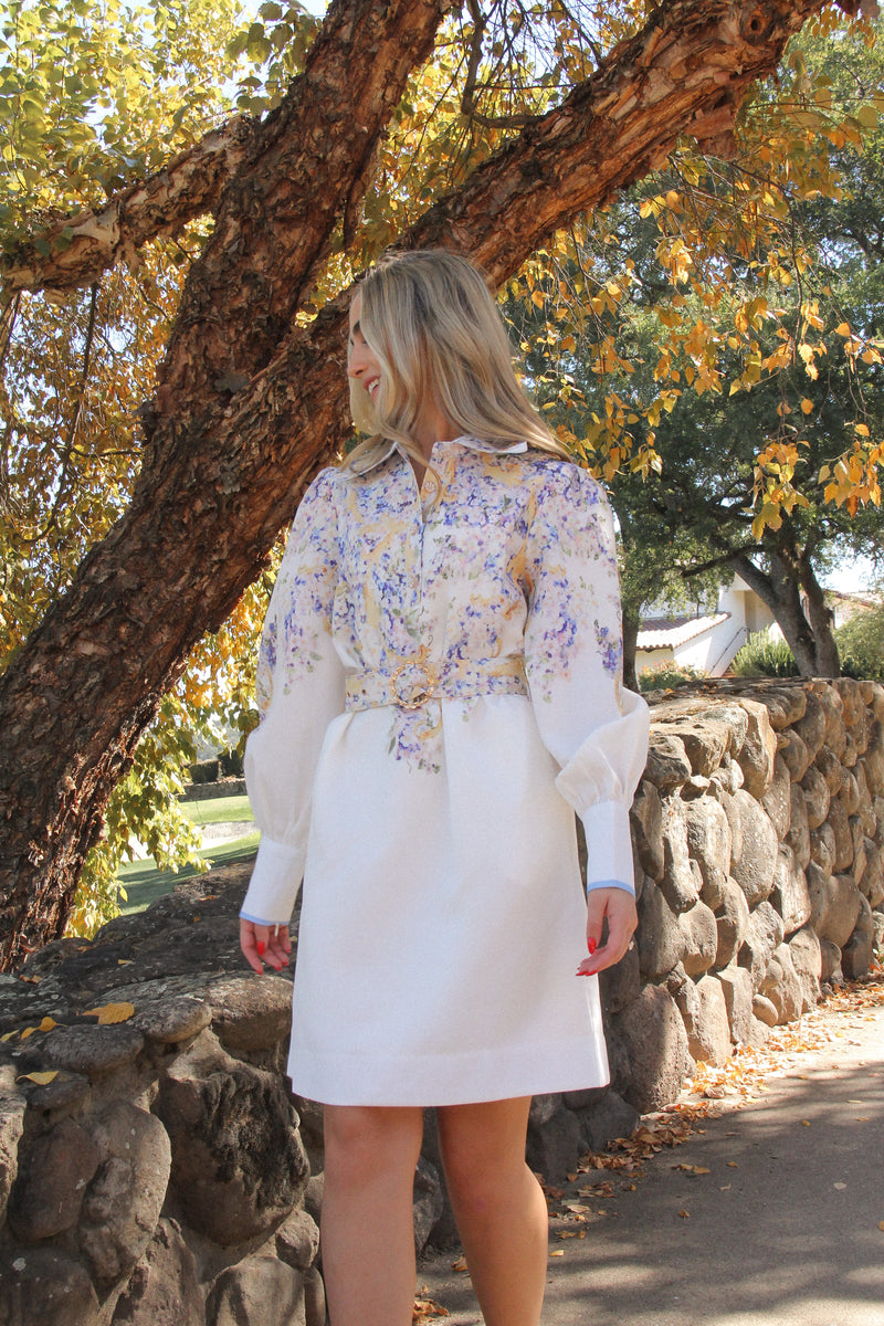 Dahlia White Floral Dress