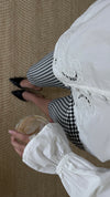 Eleanor Embroidered Ruffle Blouse