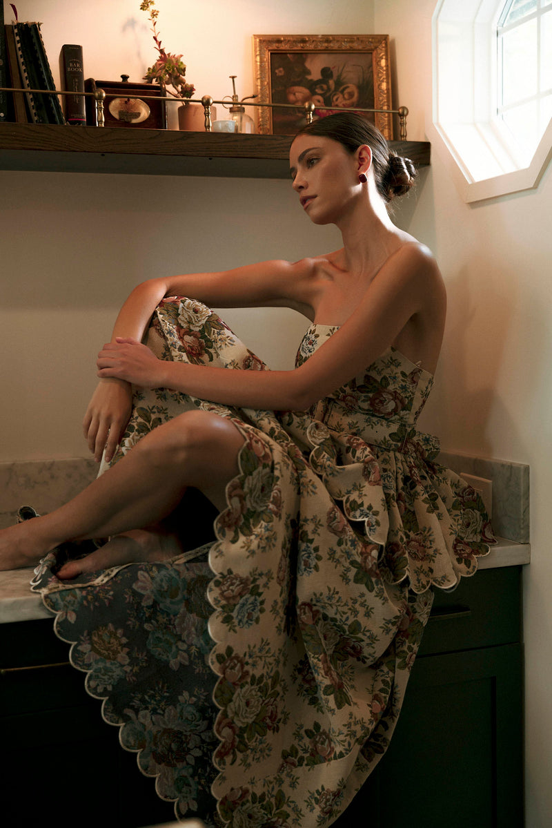 Daisy Tiered Scallop Dress