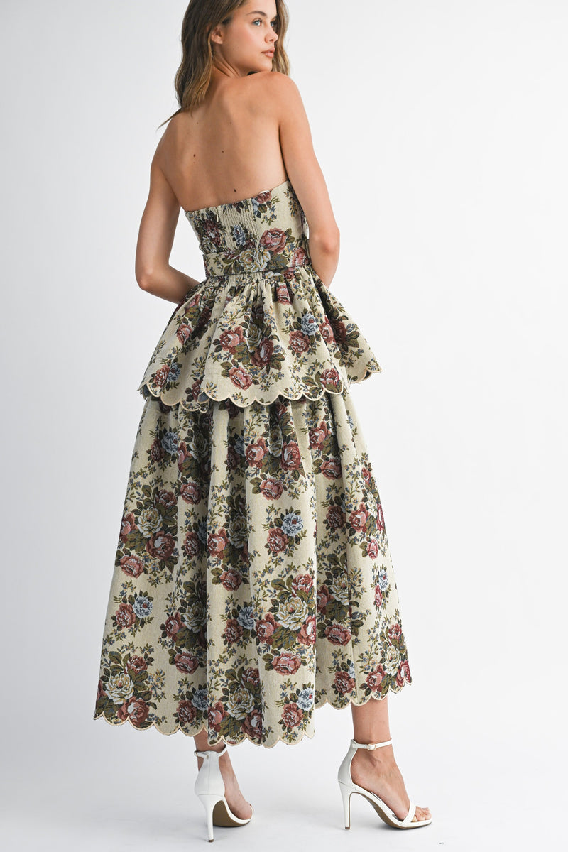 Daisy Tiered Scallop Dress