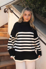 Love Story Black Stripe Sweater