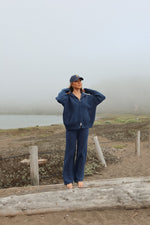 Claire Navy Knit Set