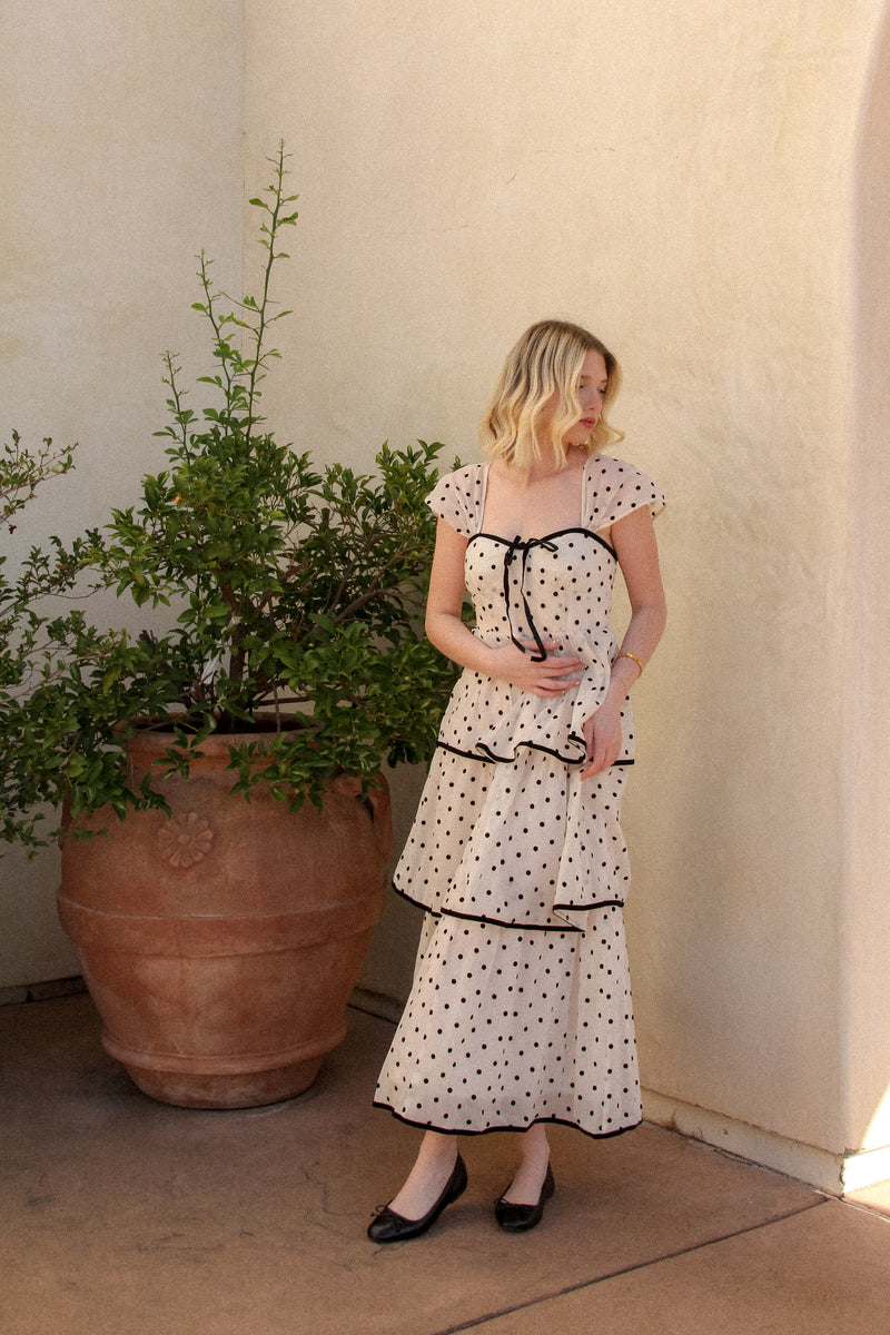 Melissa Midi Polka Dot Dress