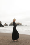 Emery Black Rib Maxi Dress