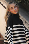 Love Story Black Stripe Sweater