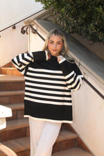 Love Story Black Stripe Sweater