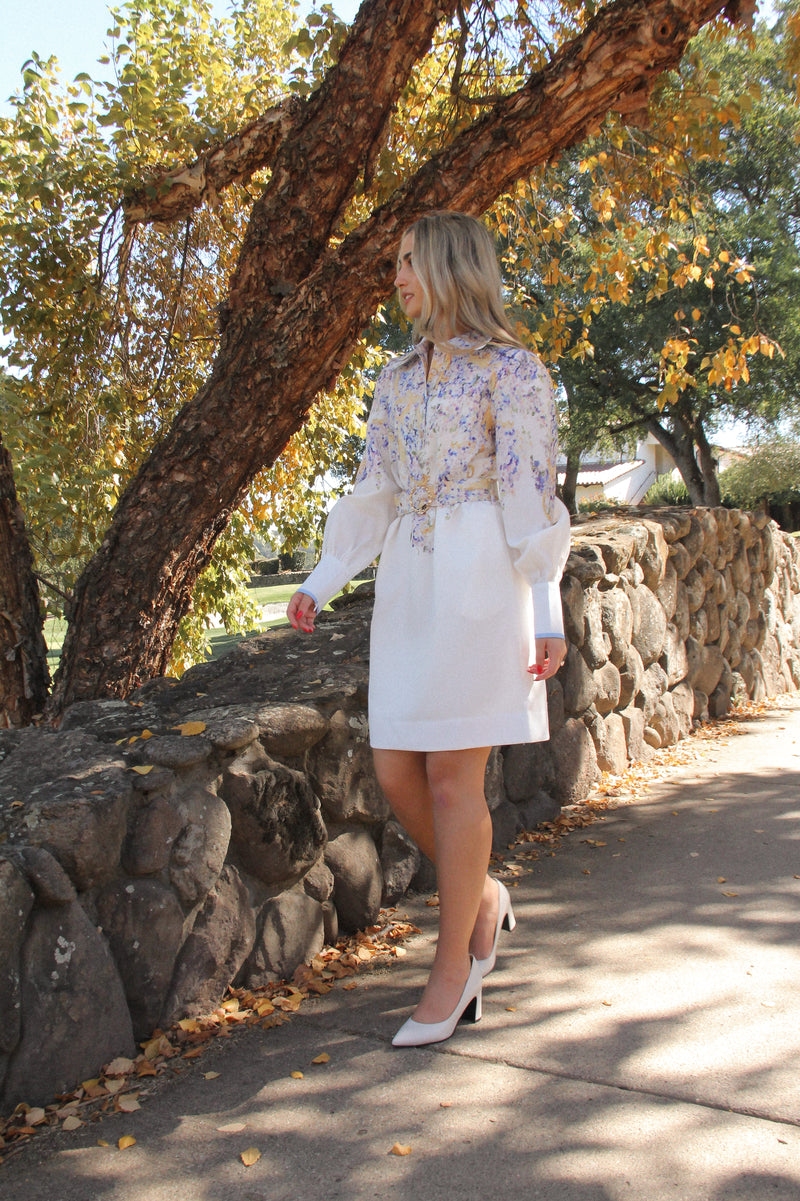 Dahlia White Floral Dress