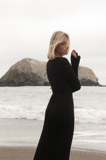 Emery Black Rib Maxi Dress