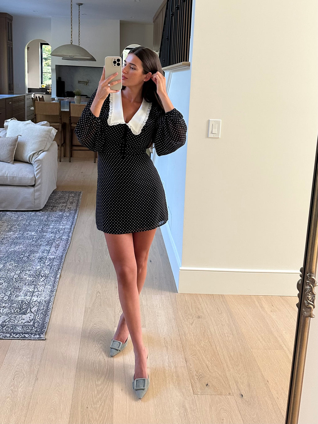 Edalene Mini Polka Dot Dress