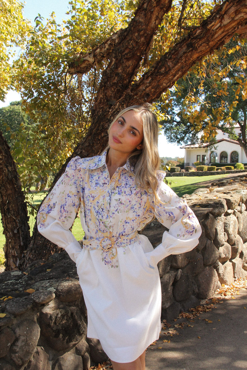 Dahlia White Floral Dress