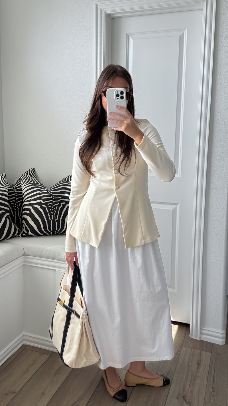 Sammy Smocked Waist Poplin Skirt