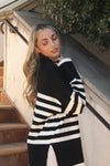 Love Story Black Stripe Sweater
