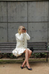 Estey Knit White Cardigan