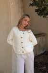 Estey Knit White Cardigan