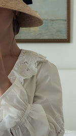 Eleanor Embroidered Ruffle Blouse