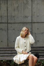 Estey Knit White Cardigan