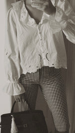 Eleanor Embroidered Ruffle Blouse