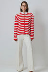 Red Striped Cardigan