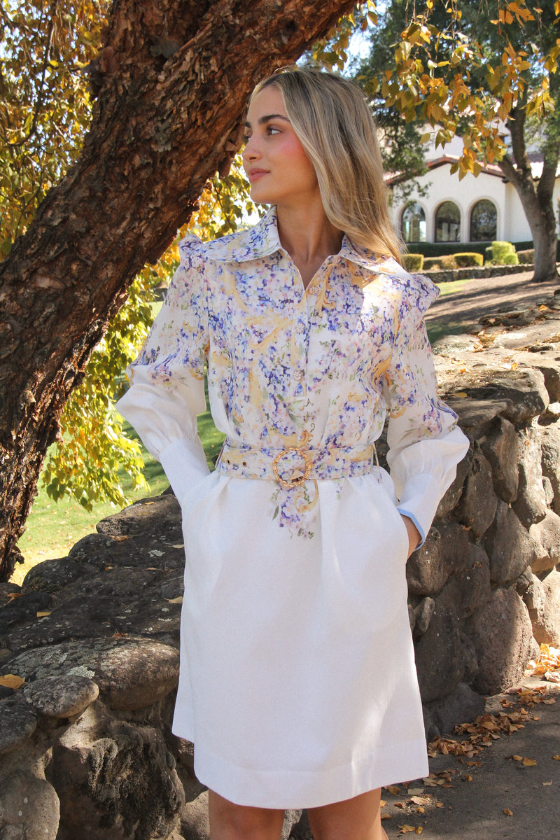 Dahlia White Floral Dress