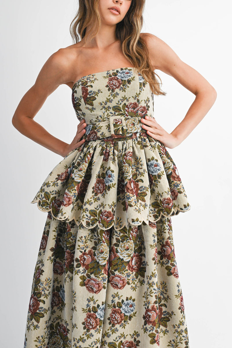 Daisy Tiered Scallop Dress