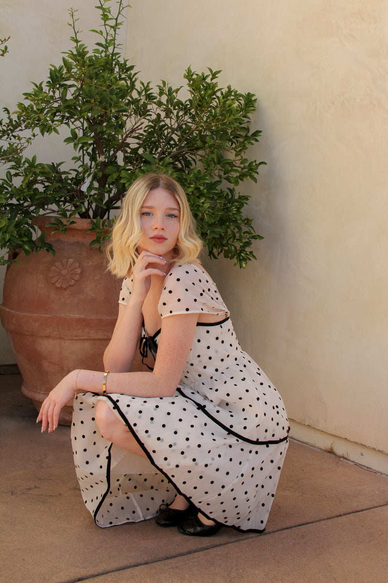 Melissa Midi Polka Dot Dress