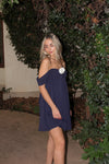 Rosette Navy Mini Dress