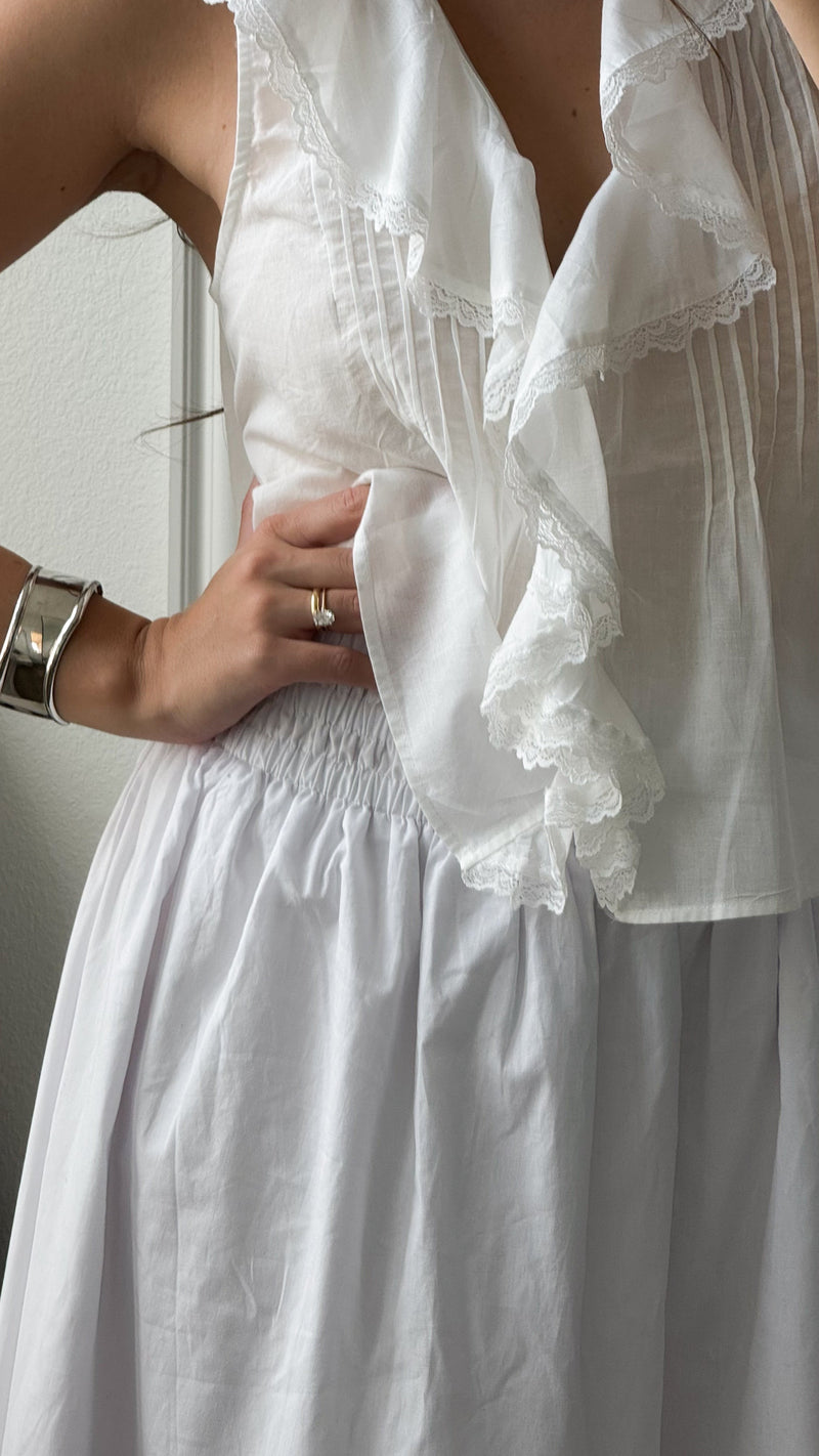 Sammy Smocked Waist Poplin Skirt