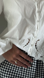 Eleanor Embroidered Ruffle Blouse