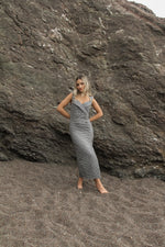 Norma Black Tweed Maxi Dress