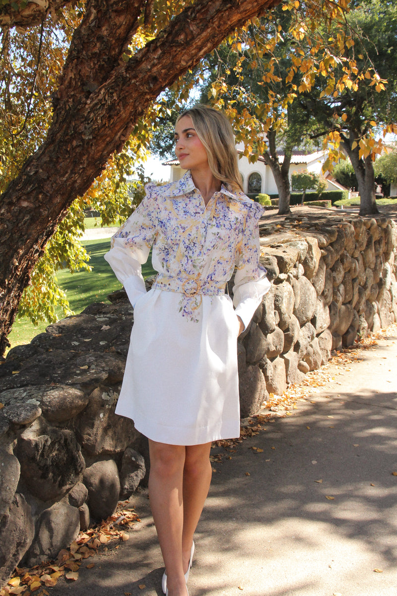Dahlia White Floral Dress
