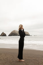 Emery Black Rib Maxi Dress