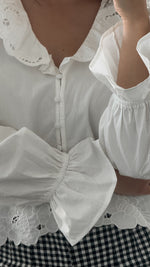 Eleanor Embroidered Ruffle Blouse
