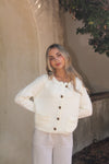 Estey Knit White Cardigan