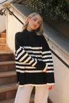 Love Story Black Stripe Sweater