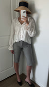 Eleanor Embroidered Ruffle Blouse
