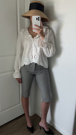 Eleanor Embroidered Ruffle Blouse