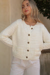 Estey Knit White Cardigan