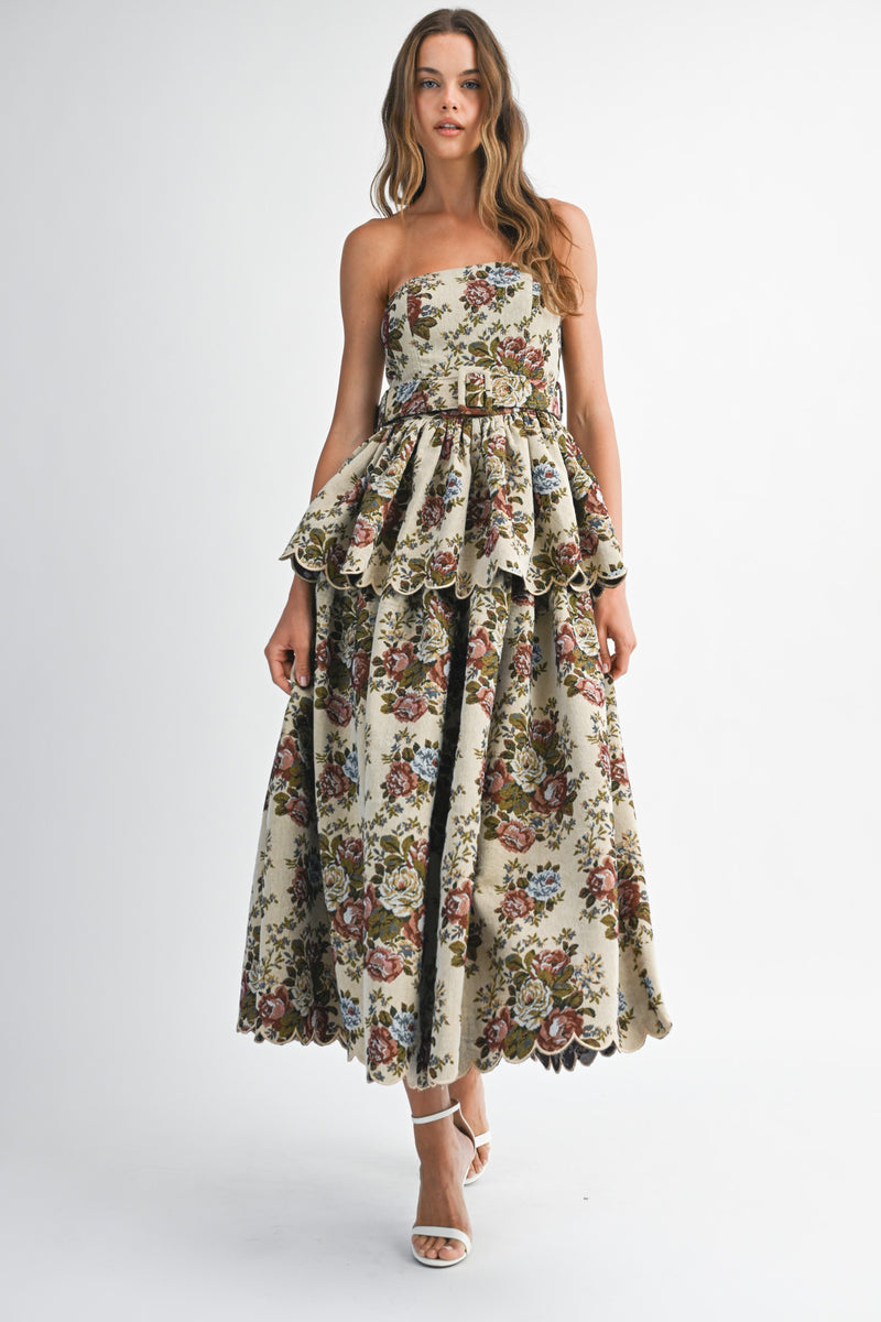 Daisy Tiered Scallop Dress