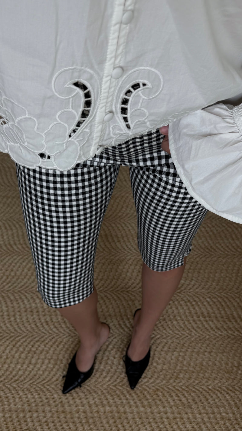 Eleanor Embroidered Ruffle Blouse