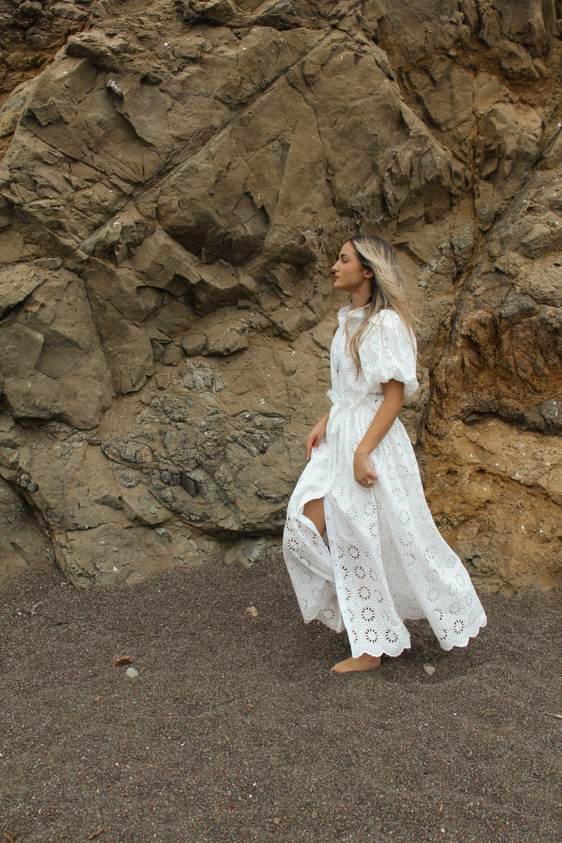 Moulin White Lace Dress