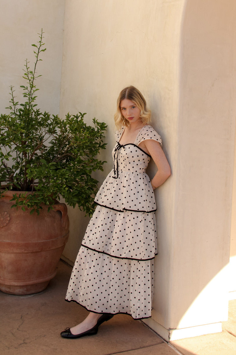 Melissa Midi Polka Dot Dress