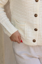 Estey Knit White Cardigan
