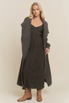 Cozy Cable Knit Maxi Set – Grey
