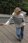 Bri Ribbed Stripe Sweater -FINAL SALE