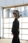 Connie Black Pants and Asymmetrical Cut Sweater