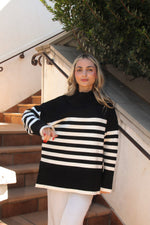 Love Story Black Stripe Sweater
