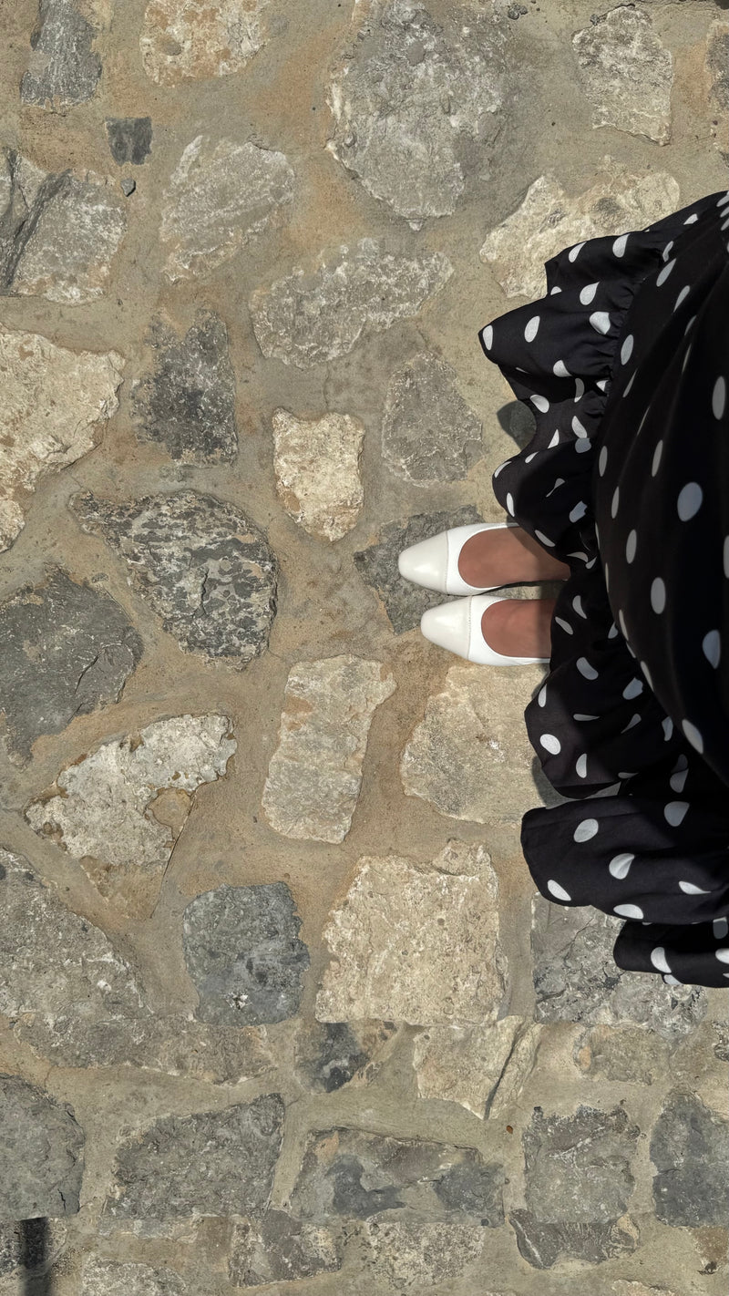 Eleanor Black Polka Dot Dress