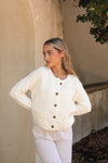 Estey Knit White Cardigan